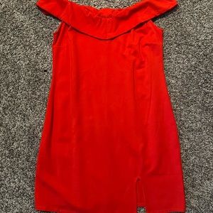 Red cold shoulder Cocktail Dress